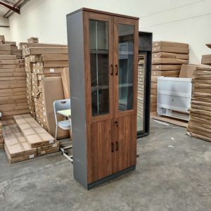 two door wooden cabinet