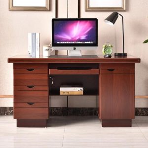 Executive office seat, 2.4m boardroom table, mahogany coffee table, 3-door filing cabinet, 1.0m office desk, 5-seater office sofa, 2.0m reception desk