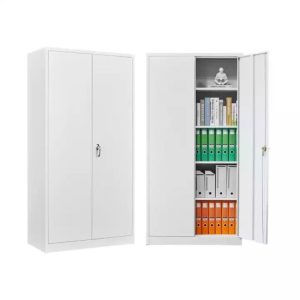 fililing cabinet, 2-door cabinet, storage cabinet, office cabinet, metallic cabinet, gray office cabinet