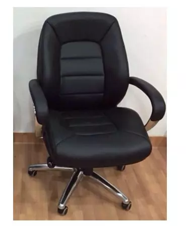 leather seat, office seat, mid-back seat, office chair, black office chair