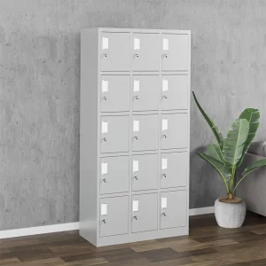 filing cabinet, 15-locker cabinet, ,metallic cabinet