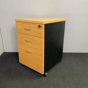 Wooden drawer, under desk drawers, pedestal, 3-drawer pedestal