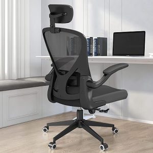 Office Chair, Computer Chair, Work Chair, Elbow Rest, Mesh, High Back, Desk, Ergonomic, 360° Rotation, Fatigue, Stylish